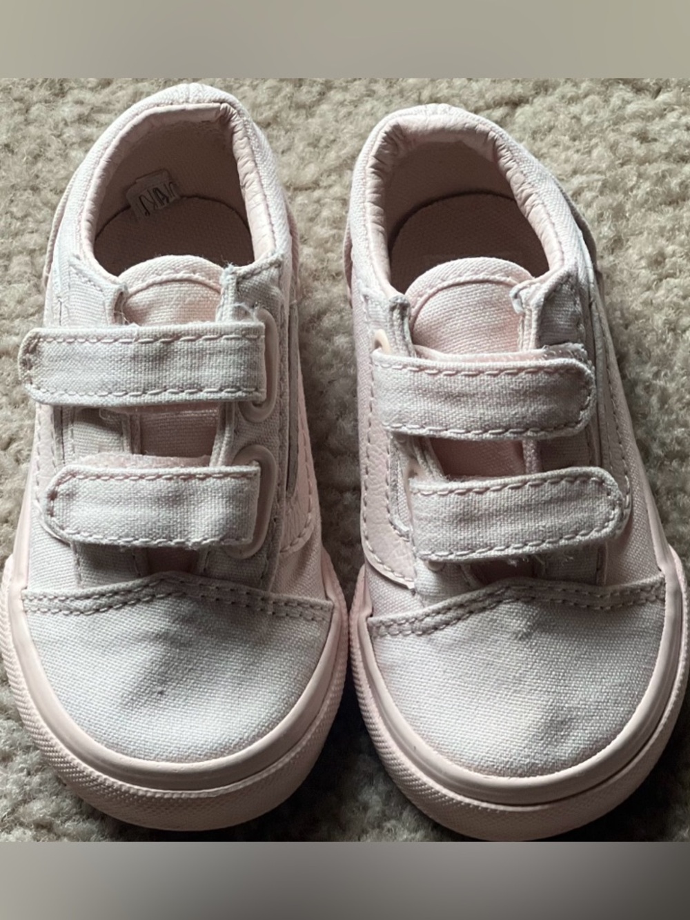 Toddler Girl Light Pink Low-top Vans Size 5.0